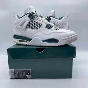 Nike Air Jordan 4 FQ8138-103 Men's Size 10.5 Basketball Shoes Green Sneakers